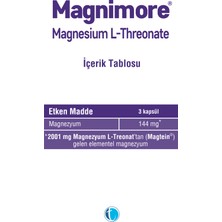 Magnimore Magnesium L-threonate 90 Kapsül 8680133001581