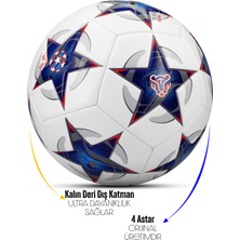 Telvesse Futbol Topu Şampiyonlar Ligi Pompalı Sert Zemin Halı Saha Futbol Topu No:5 Mavi 034
