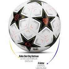 Telvesse Futbol Topu Şampiyonlar Ligi Pompalı Sert Zemin Halı Saha Futbol Topu No:5 Siyah 034