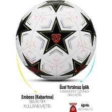 Telvesse Futbol Topu Şampiyonlar Ligi Pompalı Sert Zemin Halı Saha Futbol Topu No:5 Siyah 034