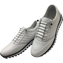 Erkek Lastik Bağcıklı-Iç ve Dış Yüzey Deri Poli TABAN-2103-BEYAZ