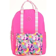 Kaukko double Stripe Sırt Çantası Pembe K1762