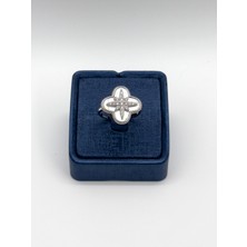Sedef Taşlı Kuzey Yıldızı Gümüş Yüzük Livora Jewelry