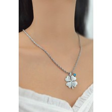 ÇLK Accessories Çelik Burgu Zincir Yonca Kolye TRKOLYE50096