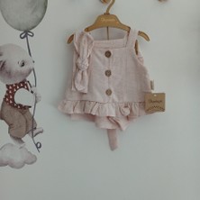 Popshops Bandanalı Kız Bebek Şort Takım