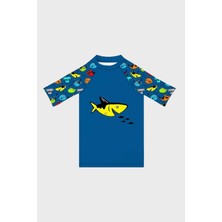 Slipstop Aquatic Desenli Kolay Kuruyan Uv Korumalı T Shirt Erkek Çocuk T Shirt ST2531000001