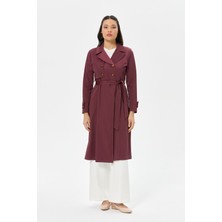 Dikiş Detaylı Trenc  Bordo