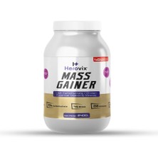 Herovix Mass Gainer 2400 gr Çikolata Aromalı – Yüksek Karbonhidrat & Protein – Bcaa ve B6 Vitaminli