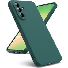 Samsung Galaxy A36 Silikon Kılıf Yumuşak Kılıf Korumalı Kılıf Düz Renk - Haki