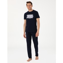 Pierre Cardin Erkek Lacivert Kısakol Pijama Takımı 50314417-200