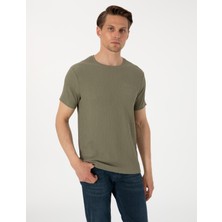 Pierre Cardin Erkek Haki Slim Fit Tişört 50306802-VR027