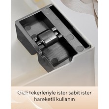 6 Raflı Çok Amaçlı, Geniş, Katlanabilir Dolap, Ayakkabılık ve Raf, Antrasit Gri