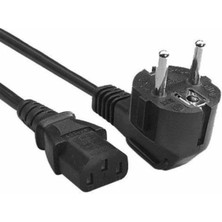 Pc Güç Kablosu | 3x1.0mm² | C13 – Erkek Topraklı Fiş | 220V | Bilgisayar – Monitör Uyumu