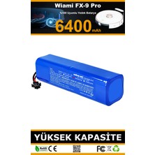 Wiami Fx-9 Pro 6400mAh Robot Süpürge Bataryası - Gerçek Kapasite, Maksimum Güvenlik