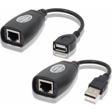 USB Extender | Cat5/cat6 ile 45 Metreye Kadar USB Uzatma | Tak-Çalıştır | Adaptör Çifti