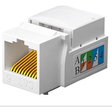 RJ45 Keystone Jack | Cat5/cat6 Uyumlu | Utp Ağ Terminali | Krone Tipi Bağlantı | Beyaz