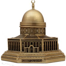 Zaytoon Dekorasyon, Altın Renkli Kubbetü’s Sahra Dekoratif Maket, 25 cm Çap, 22 cm Yükseklik