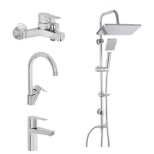 Artema Nora S Banyo Bataryası + Lavabo Bataryası + Eviye Bataryası + Duxxa Mirage Duş Seti