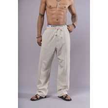 Nunu By King Likralı Keten Baggy Pantolon