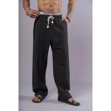 Nunu By King Likralı Keten Baggy Pantolon