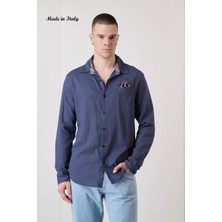 V2 Brand Made In Italy Erkek Keten Gömlek Cuscllıbl U007928