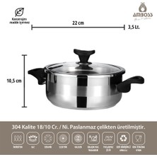 Amboss Ametist 3,5+7 Lt Düdüklü Tencere Seti - AME 4134
