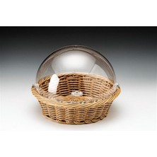 Polycarbonat Kapaklı,sepetli Fanus R-35 cm