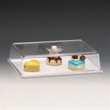 Melamin Altlı Polycarbonat Kapaklı Fanus