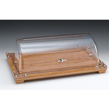 Pc Rolltop Kapaklı Ahşap Altlı FANUS-59X39 cm (Çelik Kulplu)