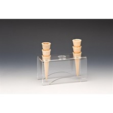 3 Lü Dondurma Servis Standı-Şeffaf