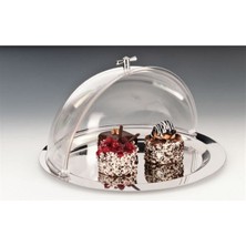 Çelik Altlı Pc.yuvarlak  Rollop Kapaklı Fanus