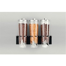 3 Lü Cornfleks Aleti-Duvara Monteli-Siyah-Beyaz