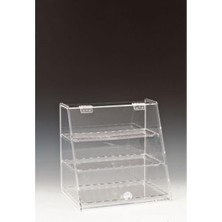 3 Katlı Kapaklı Akrilik Kapaklı Pc.tepsili Çikolata Teşhir