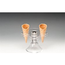 Ayaklı 4'lü Akrilik Dondurma Servis Standı