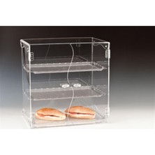 3 Katlı Kapaklı,polycarbonat Tepsili Teşhir Standı