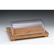 Pc Rolltop Kapaklı Ahşap Altı FANUS-48X32 cm (Çelik Kulplu)