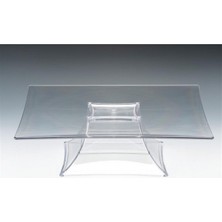 Polycarbonat 35 cm Kare Ayaklı Teşhir