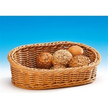 Eğimli Oval Plastik Sepet (Koyu )