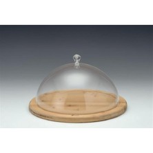 Ahşap Altlı Fanus-30 cm