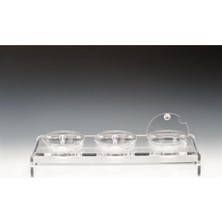 3'lü Cam Kaseli,kapaklı,kalın Akrilik Teşhir Standı