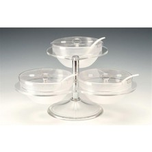 3 Lü Polycarbonat Kaseli Kapaklı Teşhir Standı