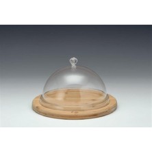 Ahşap Altlı Fanus-26 cm