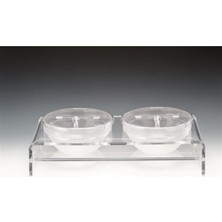 2'li 23 cm Polycarbonat Kaseli,kalın Teşhir Standı