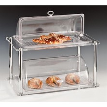 2 Katlı Kucuk Komple Pc. Rolltop Kapaklı Teşhir Standı