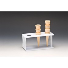 3 Lü Dondurma Servis Standı/u Model -Beyaz