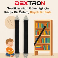 Dextron Mobilya Sabitleme Kemeri - Deprem Güvenliği İçin Ultra Dayanıklı, Kolay Kurulumlu Çocuk ve Ev Güvenlik Seti