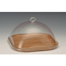 Ahşap Altlı Akrilik Kapaklı Fanus 30*30 cm