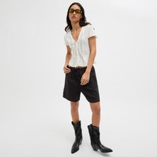 Jack & Jones Kadin Keten Sort - Breeze