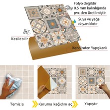 Kendinden Yapışkanlı Apricot Desenli Pvc Karo 30X30 cm (33 Adet) 3m2