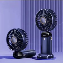 Aetcr Mini El Fanı 5 Kademeli Dijital Led Göstergeli Boyun Askılı Mini Klima Vantilatör